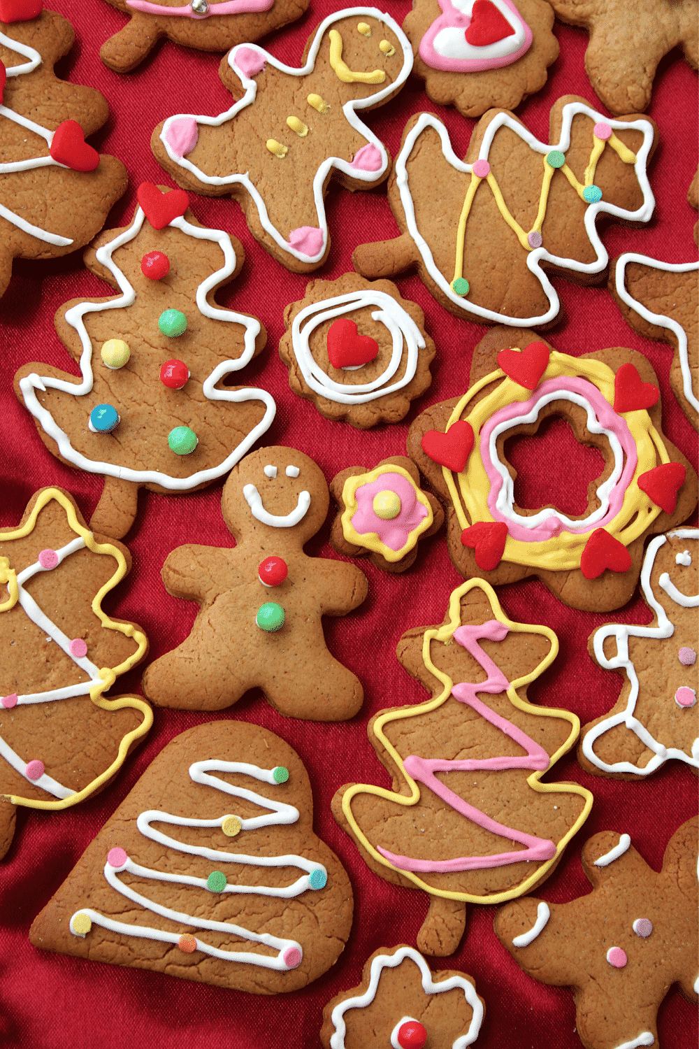 Decorated gingerbread cookies for Christmas party