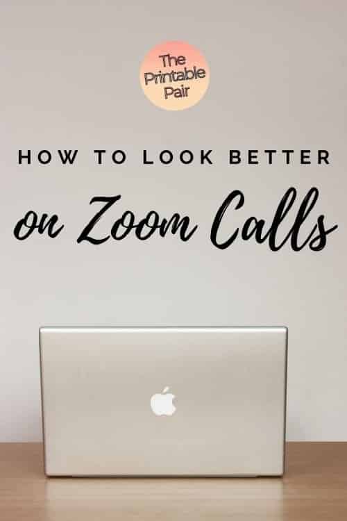 Computer on desk with "How to look better on Zoom calls"